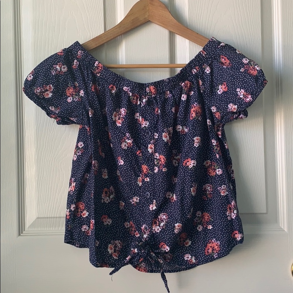 No Comment Floral Off the Shoulder Top